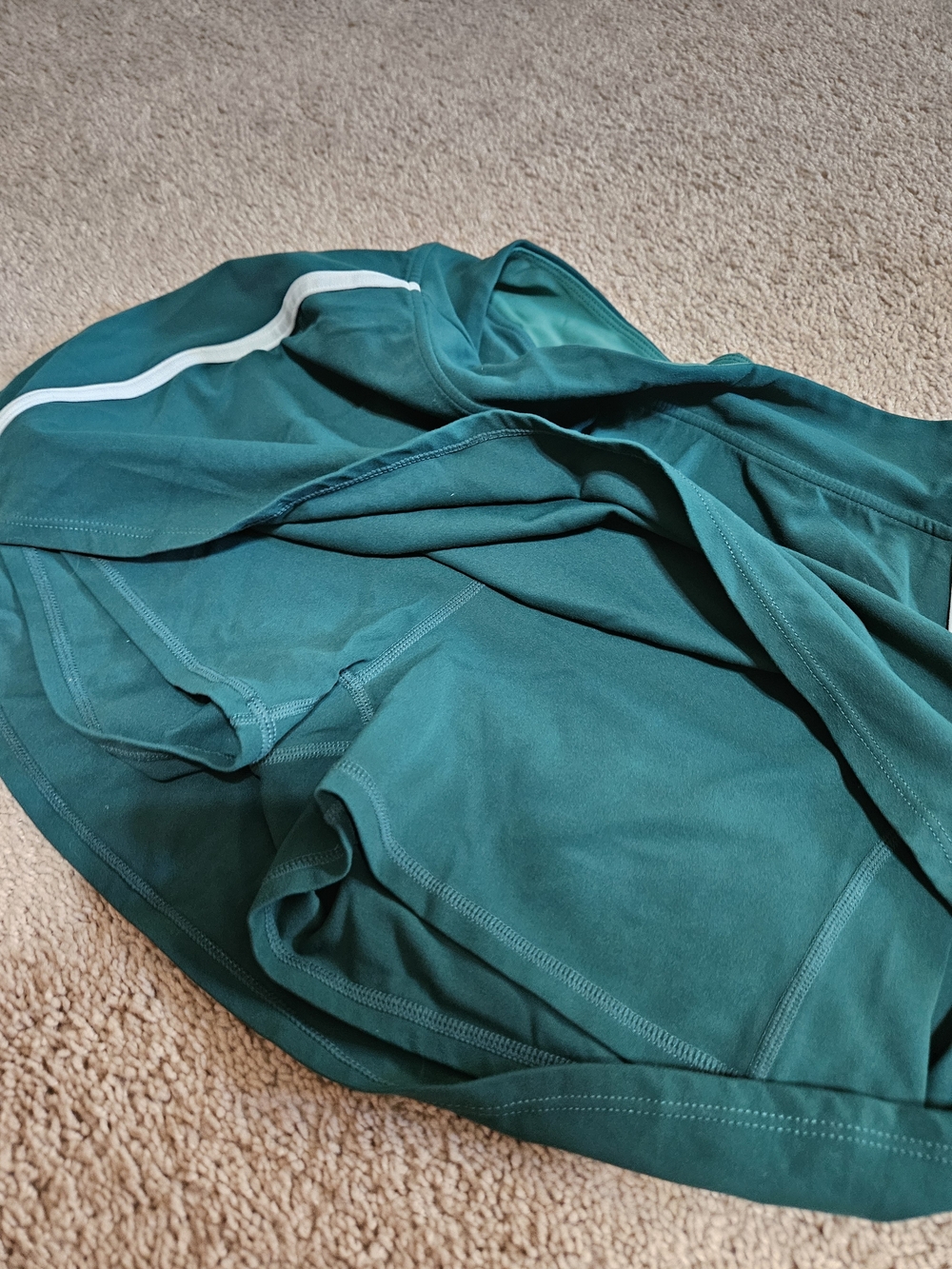 Free People Movement Athletic Women's Tennis Skort with White Trim - Green - Picture 3 of 7